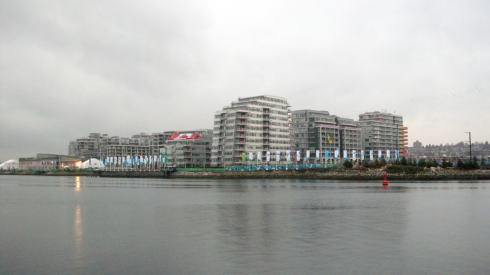 Vancouver’s Olympic and Paralympic athletes’ village seen across False Creek on 10 February 2010, before the Winter Games.