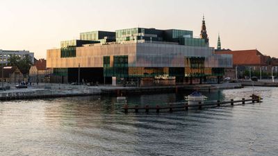 Copenhagen’s BLOX cultural and architecture center, viewed across the waterfront.